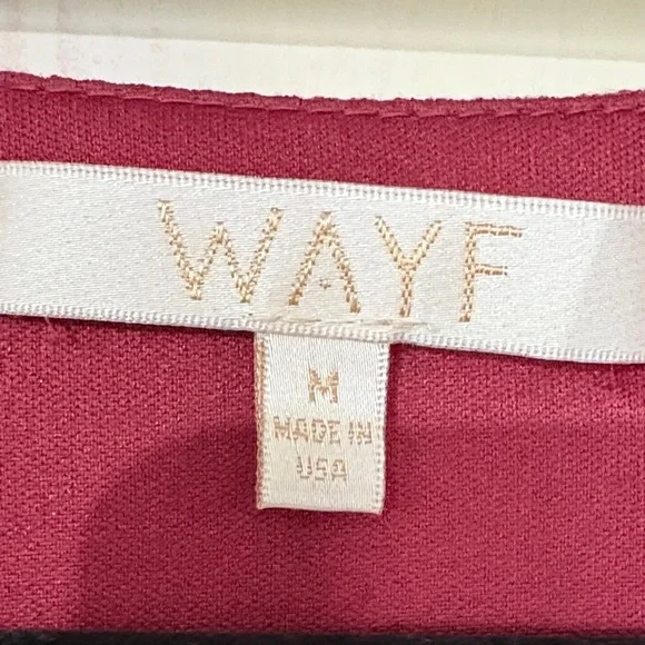 Wayf Deep Red V-Neck Mini Dress - Picture 3 of 4